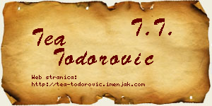 Tea Todorović vizit kartica